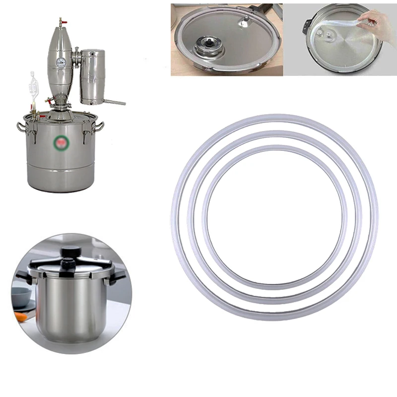 1PCS Silicone Seal Aluminum Pressure Cooker Distiller Parts Pot Cover Rubber Ring For 16cm-32cm Food Grade Material Cooking stainless steel distiller silicone sealing ring