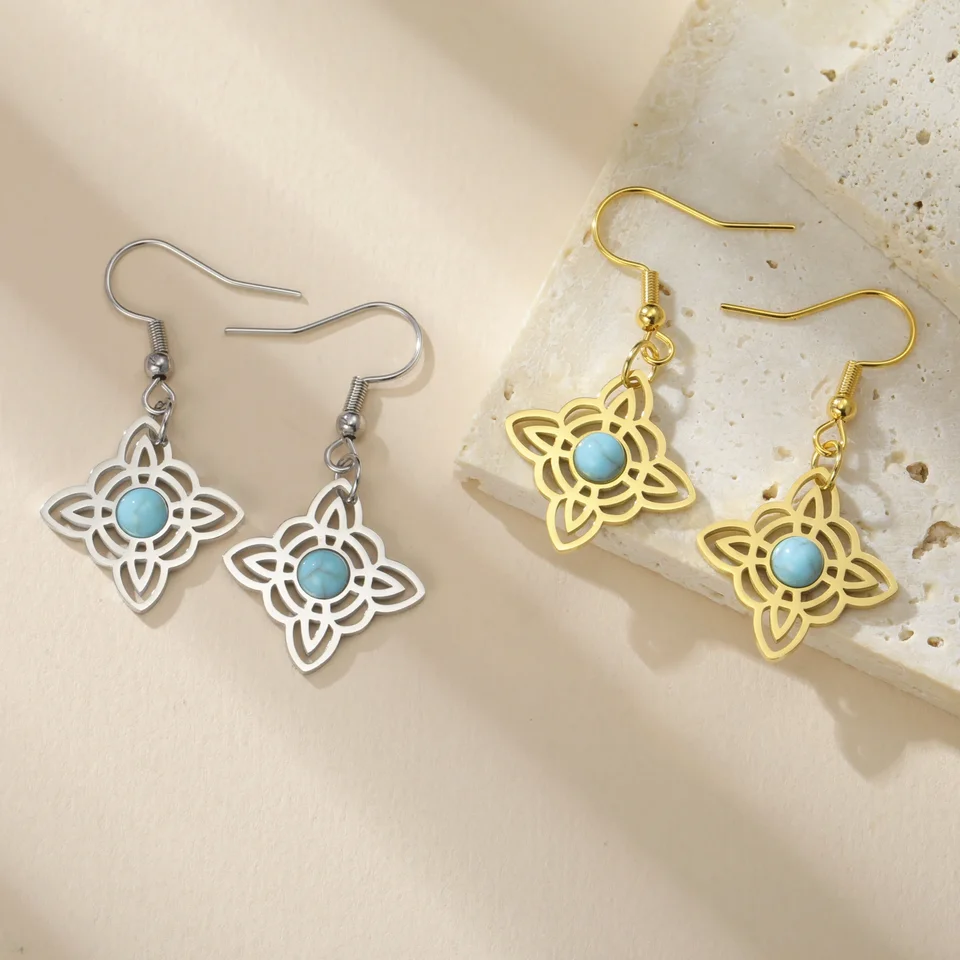 Boucles D’oreilles Nœud Celtique – Bijou Minimaliste Porte-bonheur, Cadeau Saint-Valentin Pour Femme Ou Fille