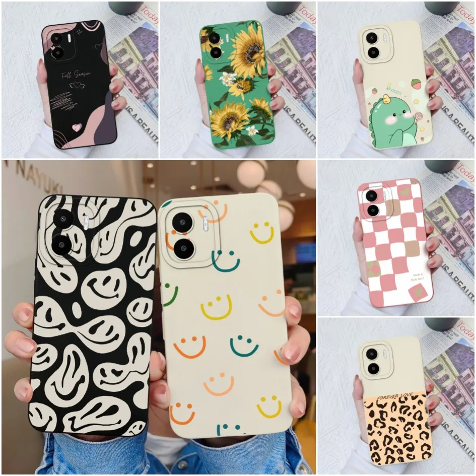 Per Xiaomi Redmi A1 A2 A1 + A2 + A 1 A 2 Cover Per Telefono Modello Popolare Dinosaur Square Silicone Per Redmi A1 Plus A2 Plus Funda