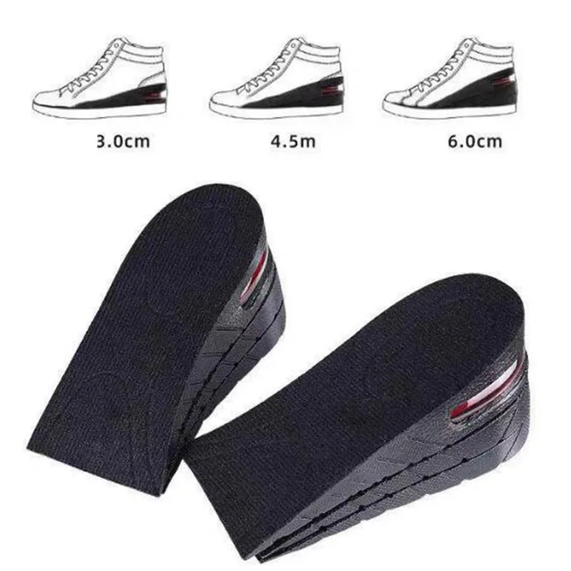 Shoe Insoles 3-6cm Height Increase Insoles for Men Women Elevator Shoes Cushion Unisex Sneakers Heel Lifting Insert Heighten Half Insoles