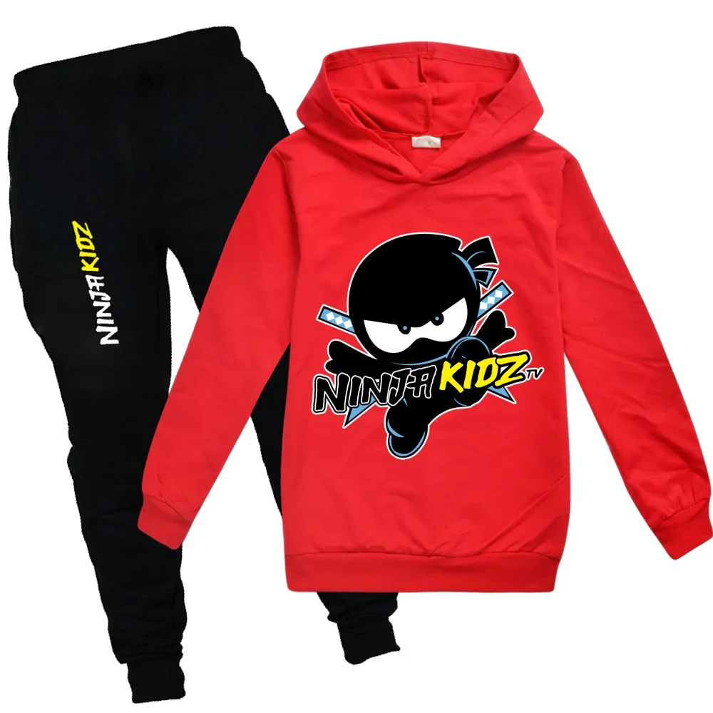 thumbnail image 1 of Conjunto de ropa para niños Ninja, sudaderas con capucha de moda para primavera y otoño, chándal NINJA KIDZ, camiseta con capucha, traje para niños y niñas, sudadera, 1 of 4
