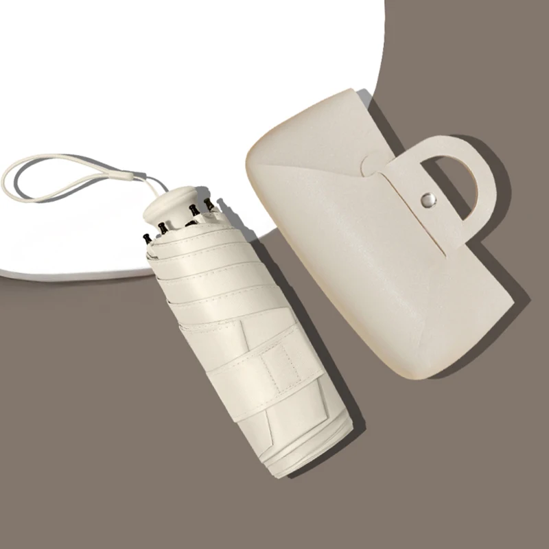 Xiaomi Capsule Umbrella Portable Mini Sunshade Sunscreen Rain Umbrella Rubber Alloy Handle Foldable Sun Rain Dual Use