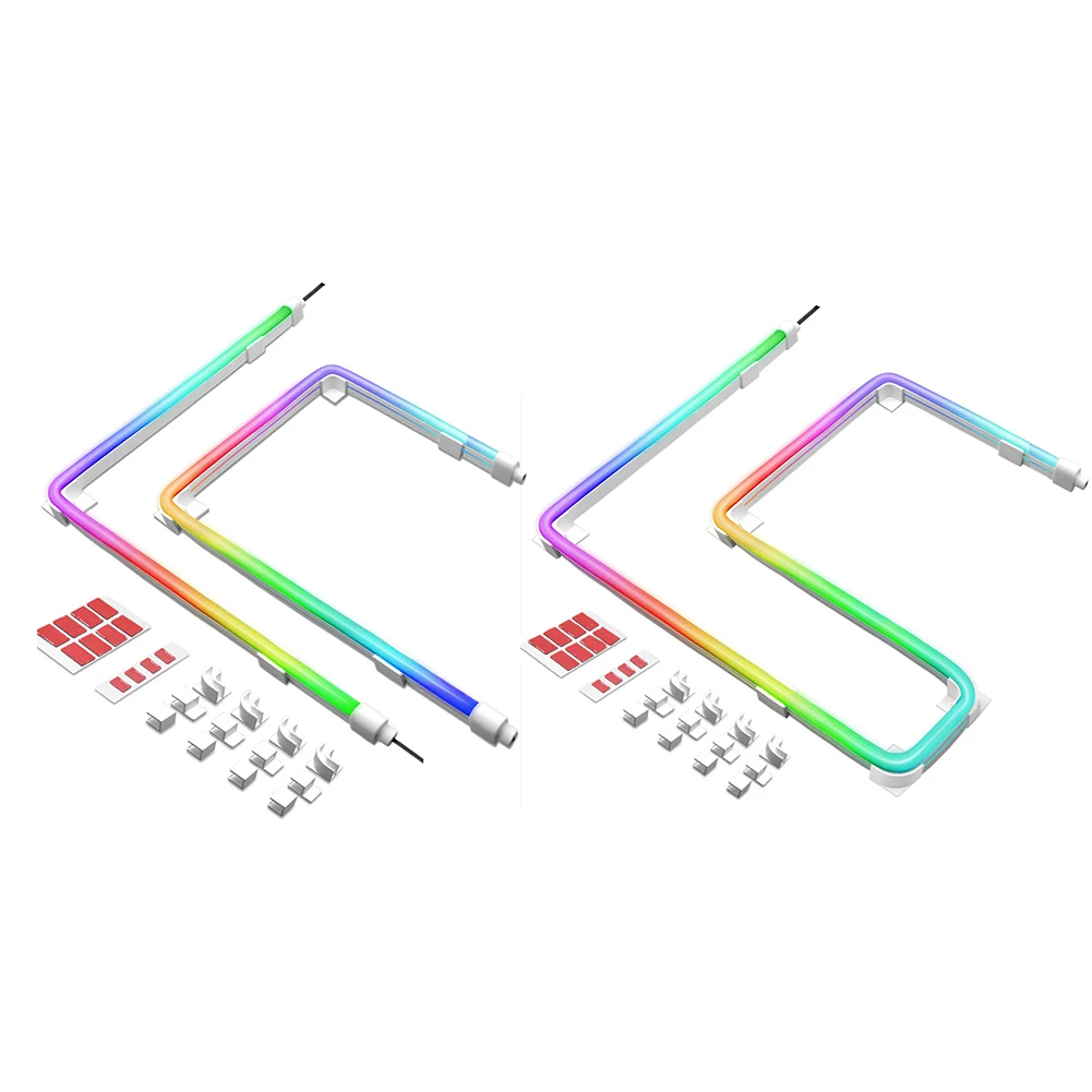 5V 3 PIN Neon Light Strip With Adapter Cable ARGB Flexible Light Bar  Atmosphere AURA Sync Decorations for PC Case Chassis - AliExpress