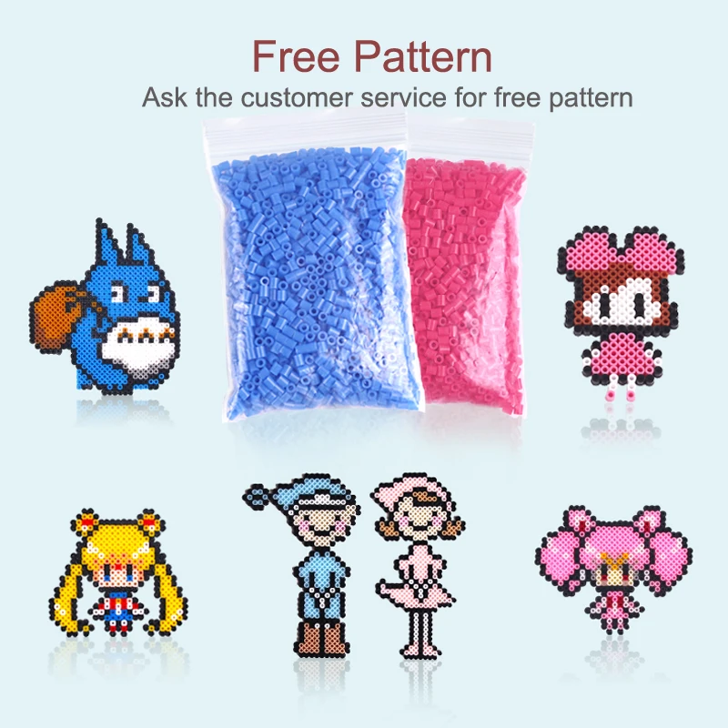 2.6mm Mini Beads 2000PCS Pixel Art Red Colors Fuse Beads for Kids Gift Hama  Beads Diy Puzzles Iron Beads High Quality