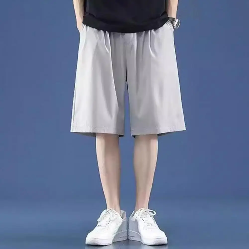 

Loose Fit Men Shorts Breathable Quick Dry Men's Knee Length Sports Shorts with Elastic Drawstring Waist Ideal for Teens Casual