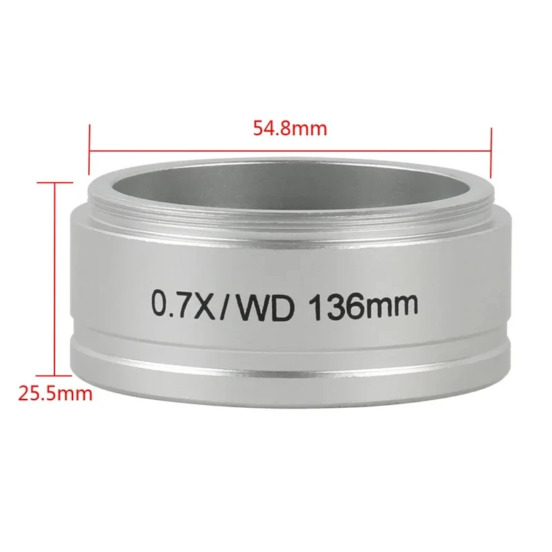 0.5X 0.7X 2X 스테레오 삼안 현미경 보조 대물 Barlow 렌즈 설치 직경 55MM