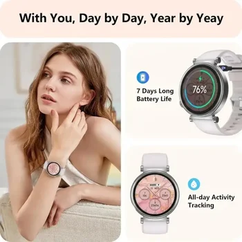 Smart Watch for Women, Fitness Tracker & Activity Tracker with Bluetooth Calls (Answer/Make), 1.8' HD/AMOLED Smartwatch for IOS/Android, 100+ Sport Modes, IP67 Waterproof, Heart Rate/SpO2/Sleep Monitor, 7 Bands 5