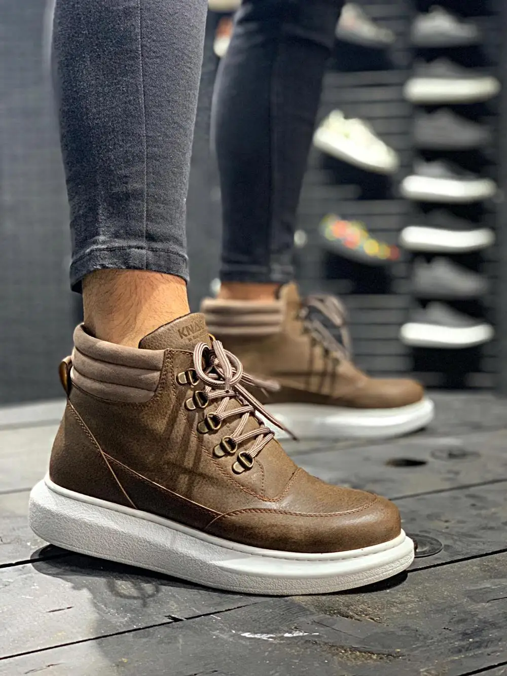 Knack high sole shoes 504 mink