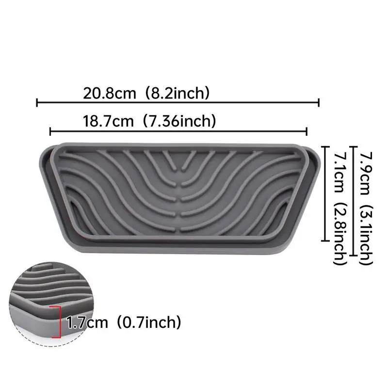 Water Dispenser Drip Tray Silicone Drip Pad Tray Cuttable Refrigerator Drain Fridge Water Dispenser