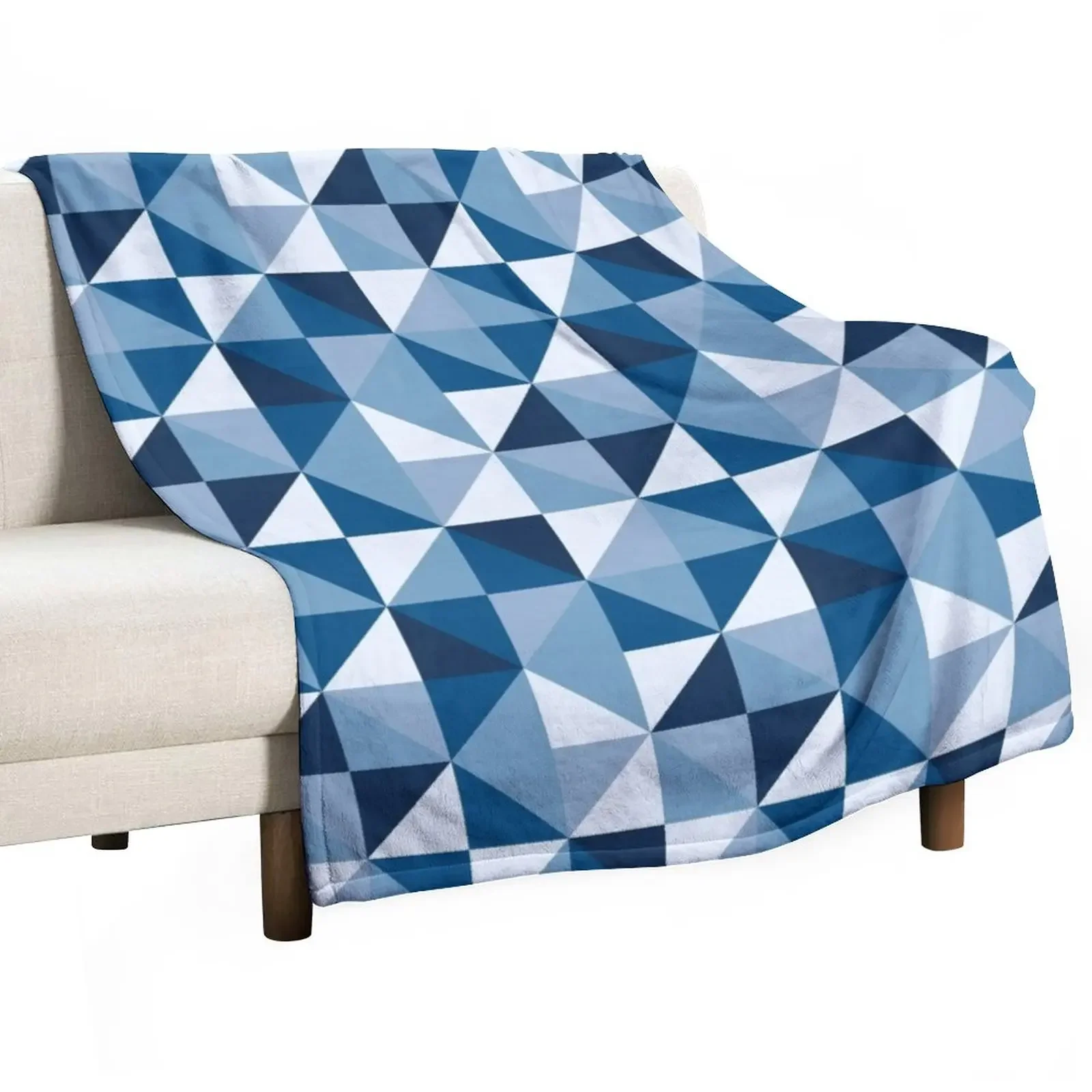 

Modern Shades of Blue Throw Blanket Vintage Bed linens Blankets