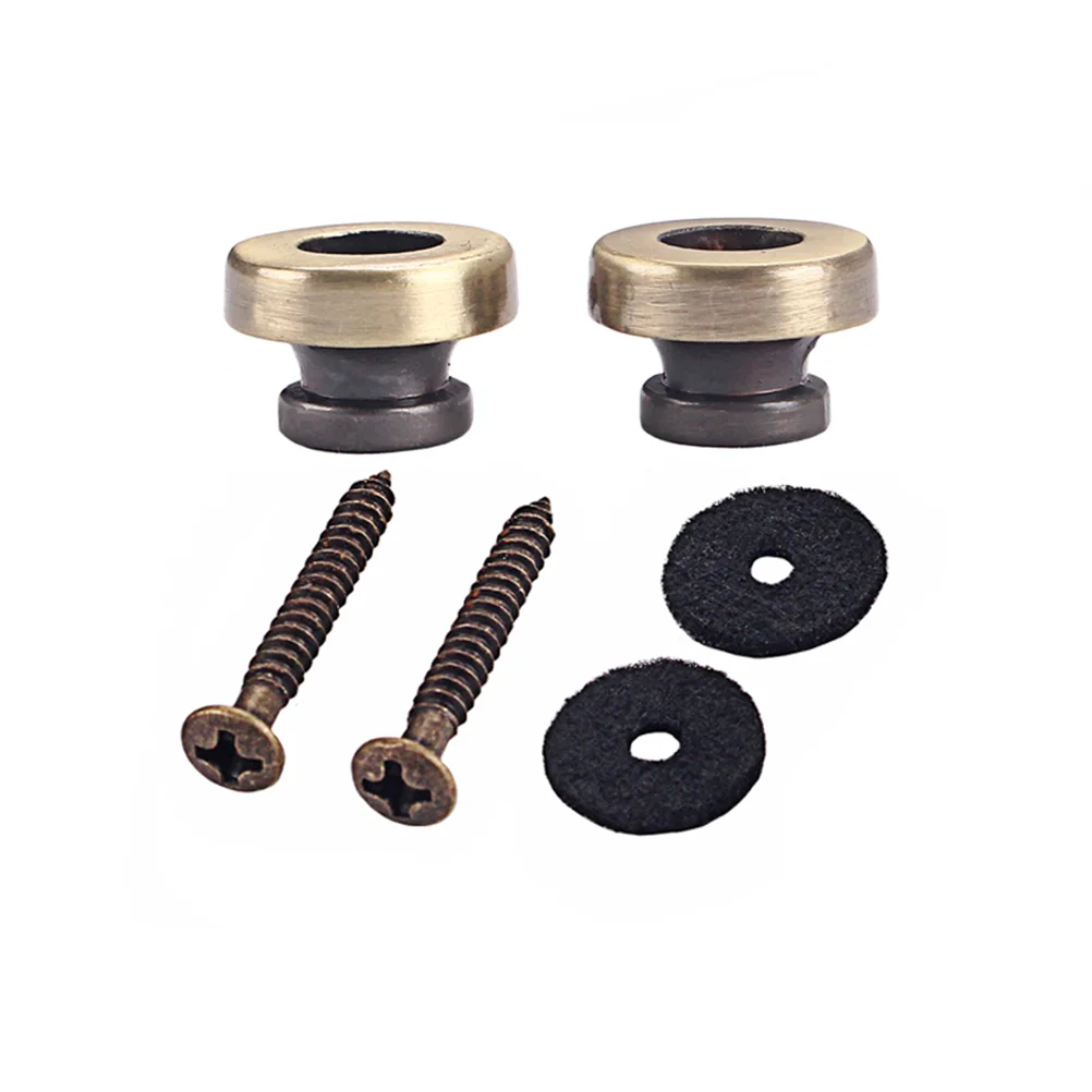 

Guitar Safety Metal with Screws Gasket Strap Locks Strap Buttons for Guitar Replacement Folk Acoustic Electric