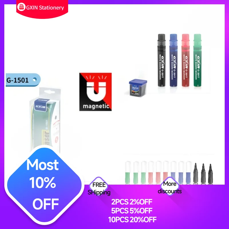 Gxin G201 Pen Set. Includes Marker Eraser And Refills.Erasable Dry