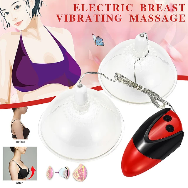 10cm Electric Breast Vibration Massage Cup 10 Rotation Pattern Enlarge Boobs  Nipple Soft And Flexible - Cupping - AliExpress