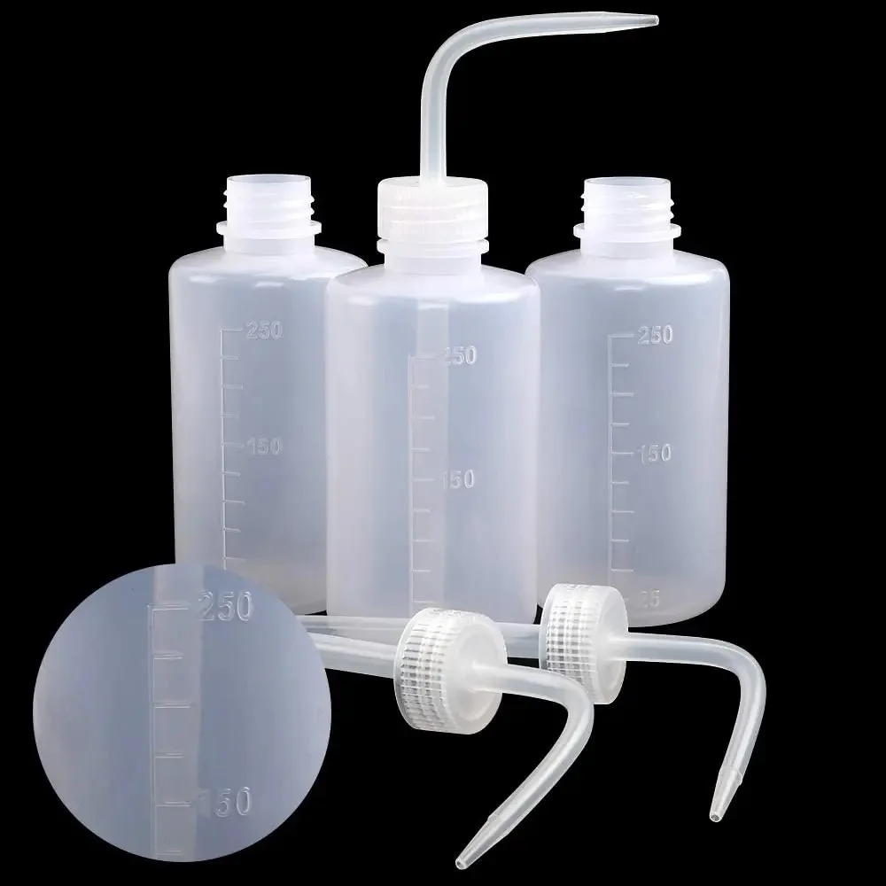 250/500ml Tattoo Wash Bottle Plastic Safety Wash Bottles Lab Tattoo Squeeze Bottle Diffuser Squeeze Container Tattoo Accessories 5