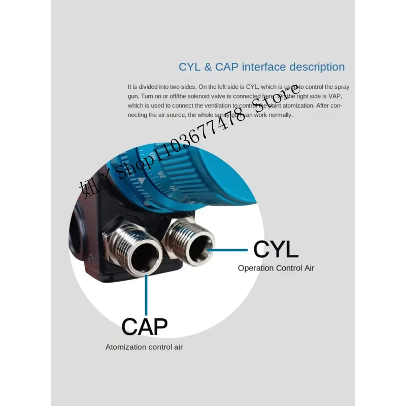 유리 화장품 병 내벽에 파이프 라인 익스텐션 막대 조각 앵글 페인트 스프레이, 스프레이건 편향