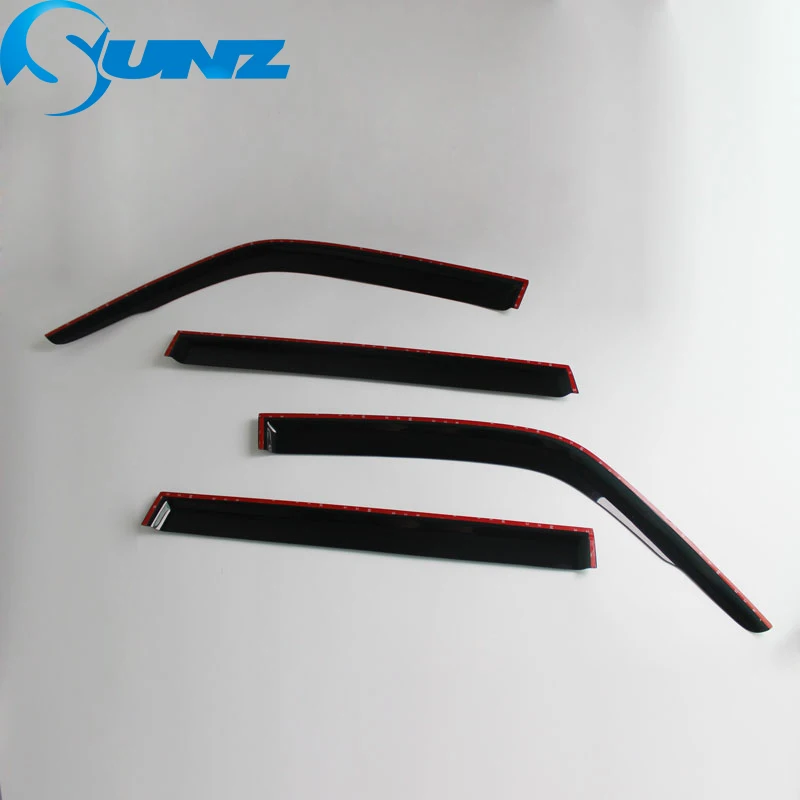 Car Window Visor Car Window Deflectors Side Window Deflector For Nissan Patrol Y61 1998-2004 Door Visor Weather Shields Sun Rain Guards SUNZ