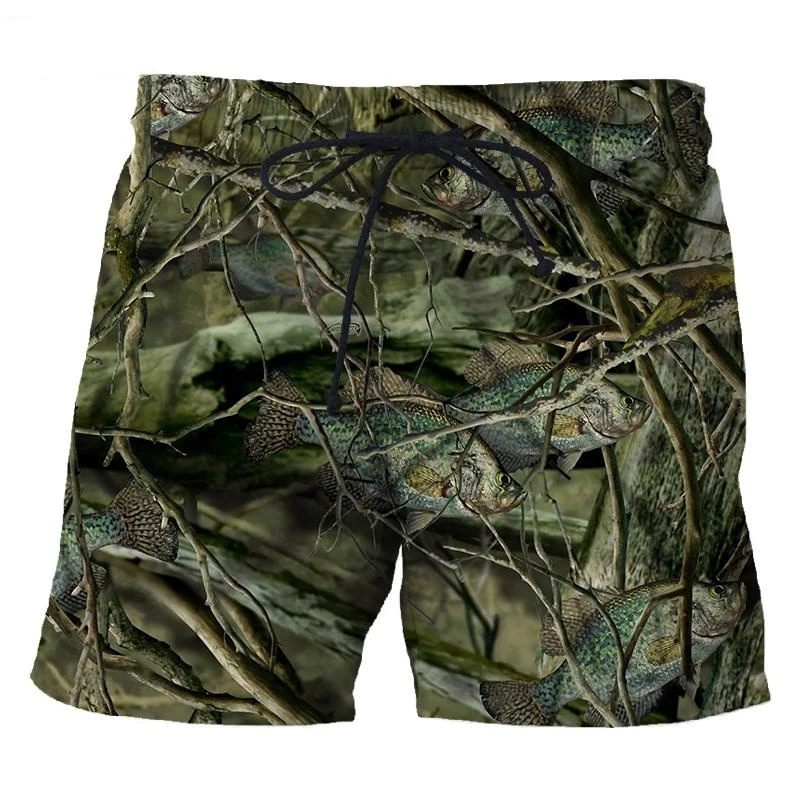 Vintage Camouflage 3D Print Men's Beach Shorts New Fashion Casual Swim Trunks Personality Sports  Board Ice Shorts Mens Clothing 6