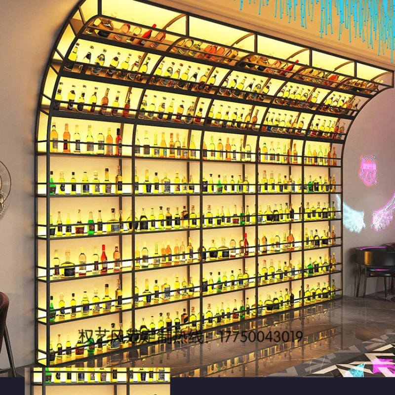 Home Designer Creative Rack Bar Counter Display Background Wine Cabinet Wall Music Restaurant Partition Wine Rack Bar Furniture