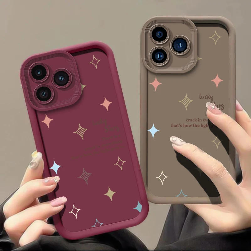 Creative Color Stars Shockproof Soft Silicone Phone Case
