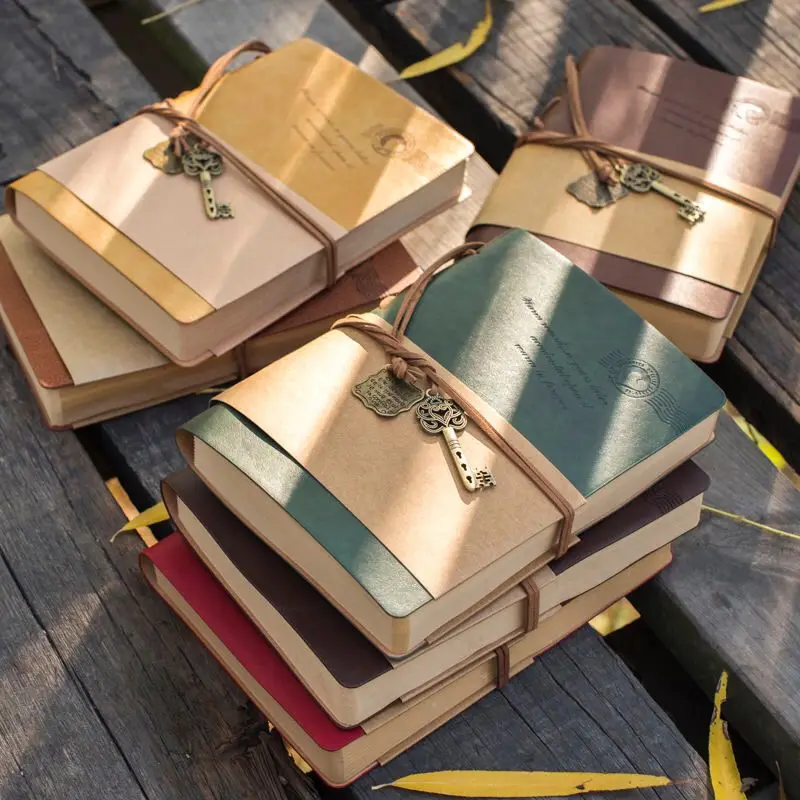 

Изысканная ретро кожаная бумага PU лапша простой Дневник Книга уплотненная запись красивый студенческий подарок скетчбук