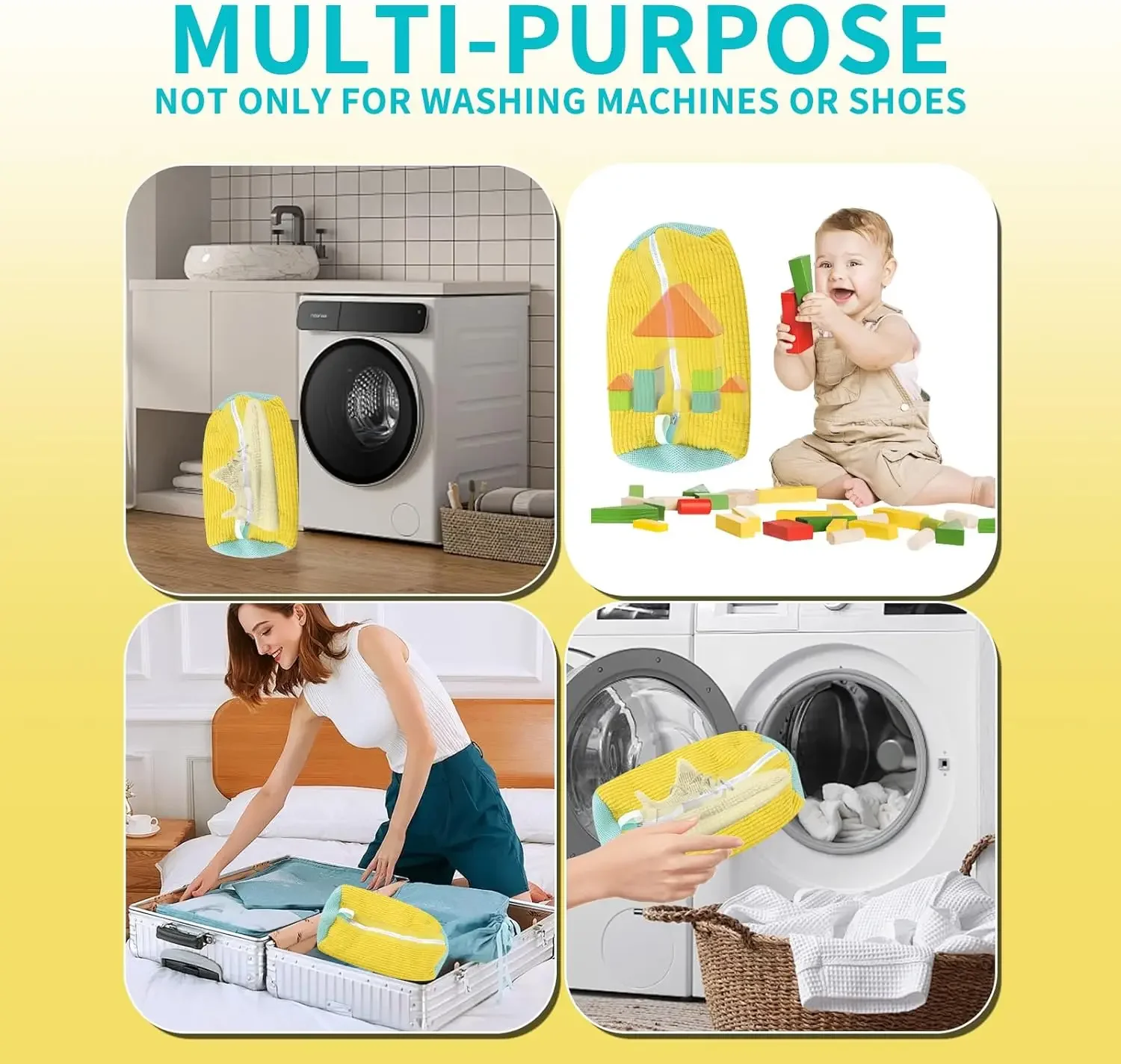 Shoe Washing Bag Reusable Laundry Shoe Bag 360&deg; Wrap-Around Cleaning for Washing Machine Washer Dryer Sneaker Gym Shoes laundry bag,shoe washing bag