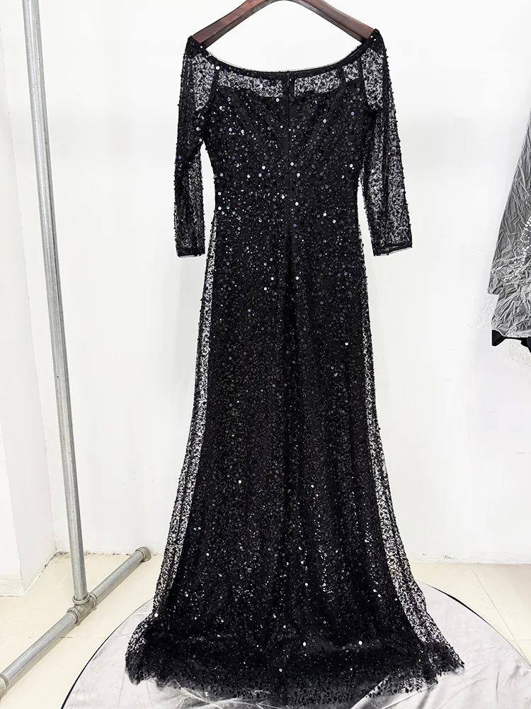 فستان ماكسي شاش مطرز