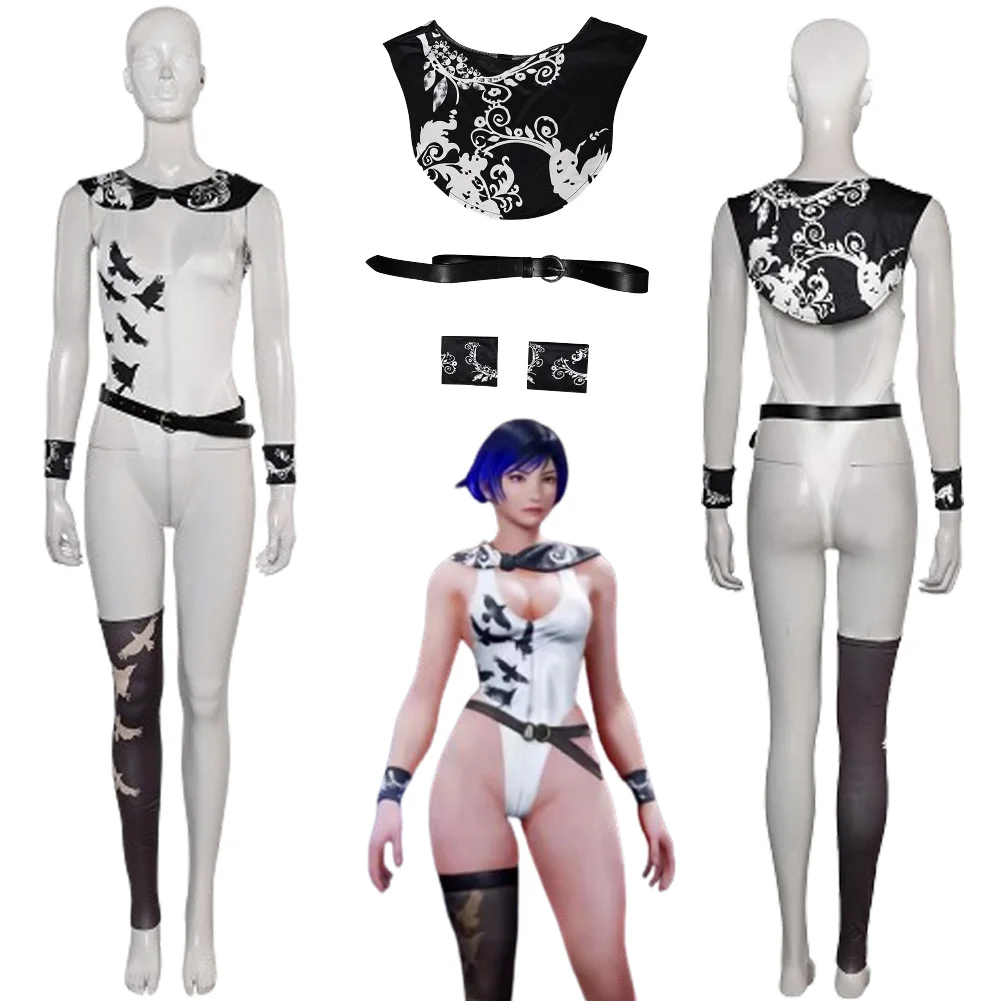 

Купальники Reina, косплей, Аниме игра Tekken8, фантазия для взрослых, шаль, комбинезон, пояс, женский костюм, наряды на Хэллоуин, карнавал, необычный костюм