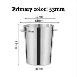 Stainless Steel Coffee Dosing Cup - Espresso Machine Accessory (Silver 53MM)