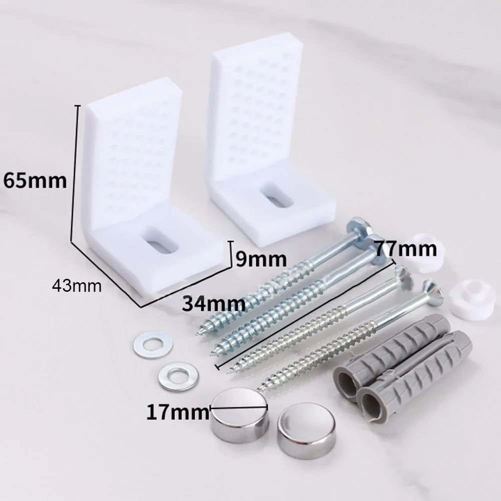 2pcs L Shaped Toilet Foot Mounting Screws Bidet Set Pan Fix Floor Kit Repair Fixings Fitting Screws Bathroom Accessories
