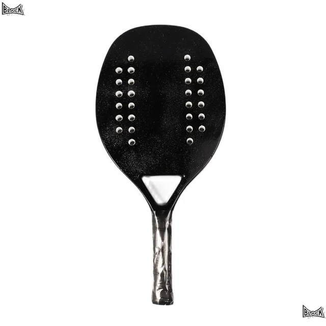 2021 Adult Professional Full Carbon Beach Tennis Paddle Racket Soft EVA Face Raqueta With Bag Unisex Equipment Padel Camewin BLACK