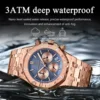 POEDAGAR Classic Men's Watches Trend Fashion Original Quartz Watch for Man Waterproof Fine Steel Chronograph Wristwatch Date 3