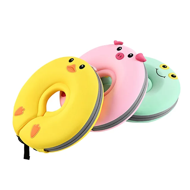 0-6Month Baby Neck Float Ring Non-Inflatable Baby Neck Swim Ring Circle Newborn Bath Toy Swim Trainer Swimming Pool Accessories 6
