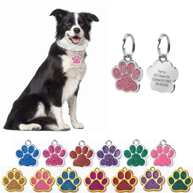 

Free Engraved Pet Dog ID Tag Custom Dogs Anti-lost Name Tags Pendant Personalized Cat Puppy ID Tag Pet Dog Collar Accessories