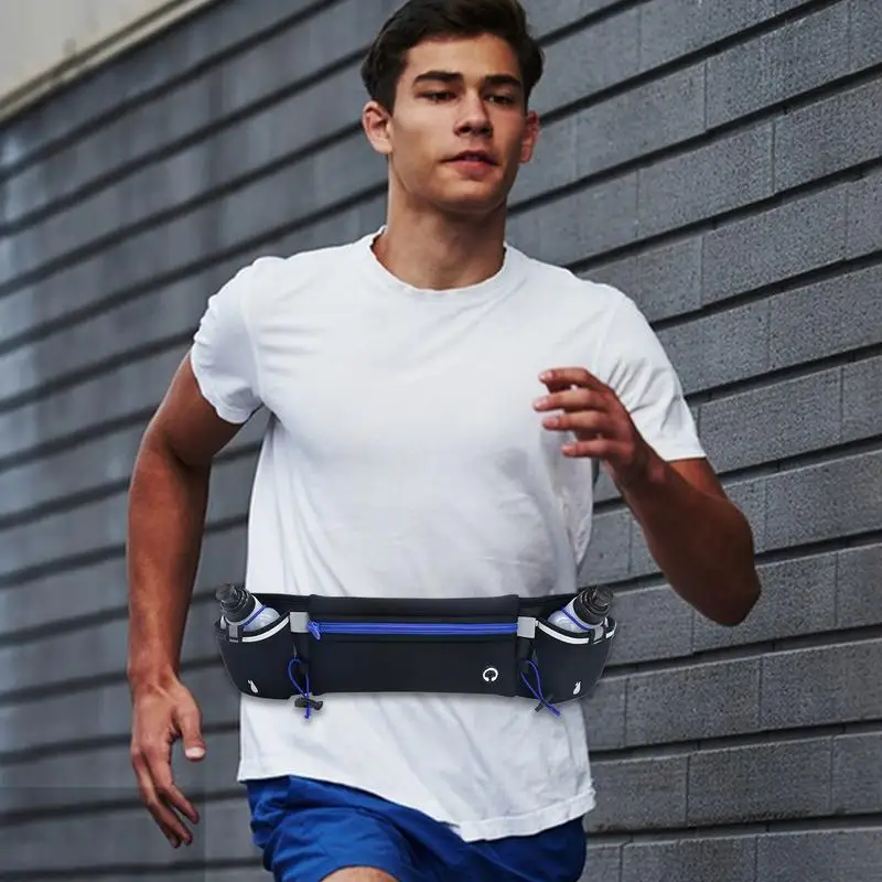 Hydration Belt Running Waist Bag Sports Waist Pouch Running Waist Bag Casual Bag Reflective Belt Bag For Running Hiking Camping 2
