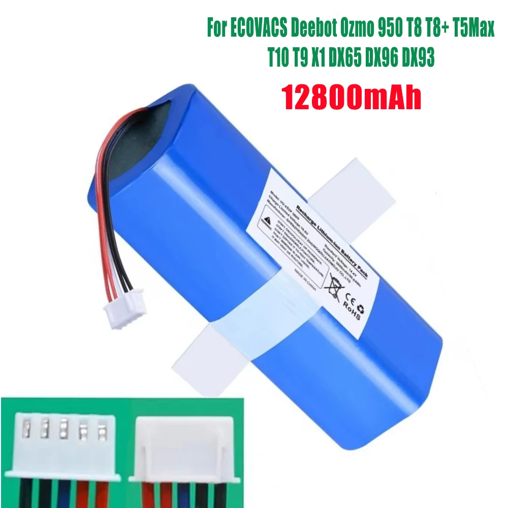 Upgrade 12800mAh14.4V For ecovacs T5 T8 T9 T10 T20 DLX11 DLX13 DLN12 X1 X1omni X1turbo Sweeping robot battery