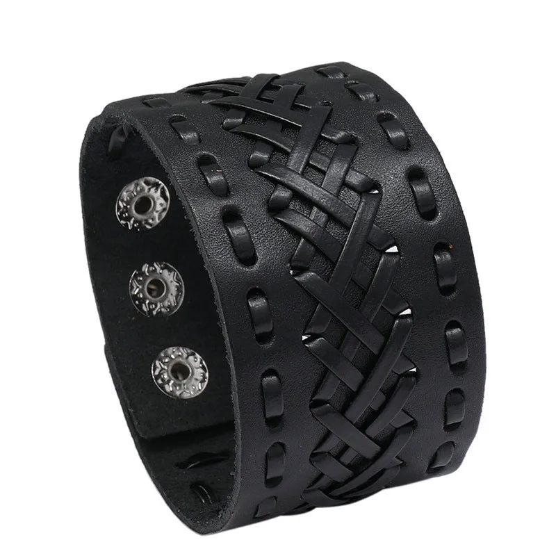 Woven Leather Rope Wrapping Leather Bracelet For Men leather bracelet