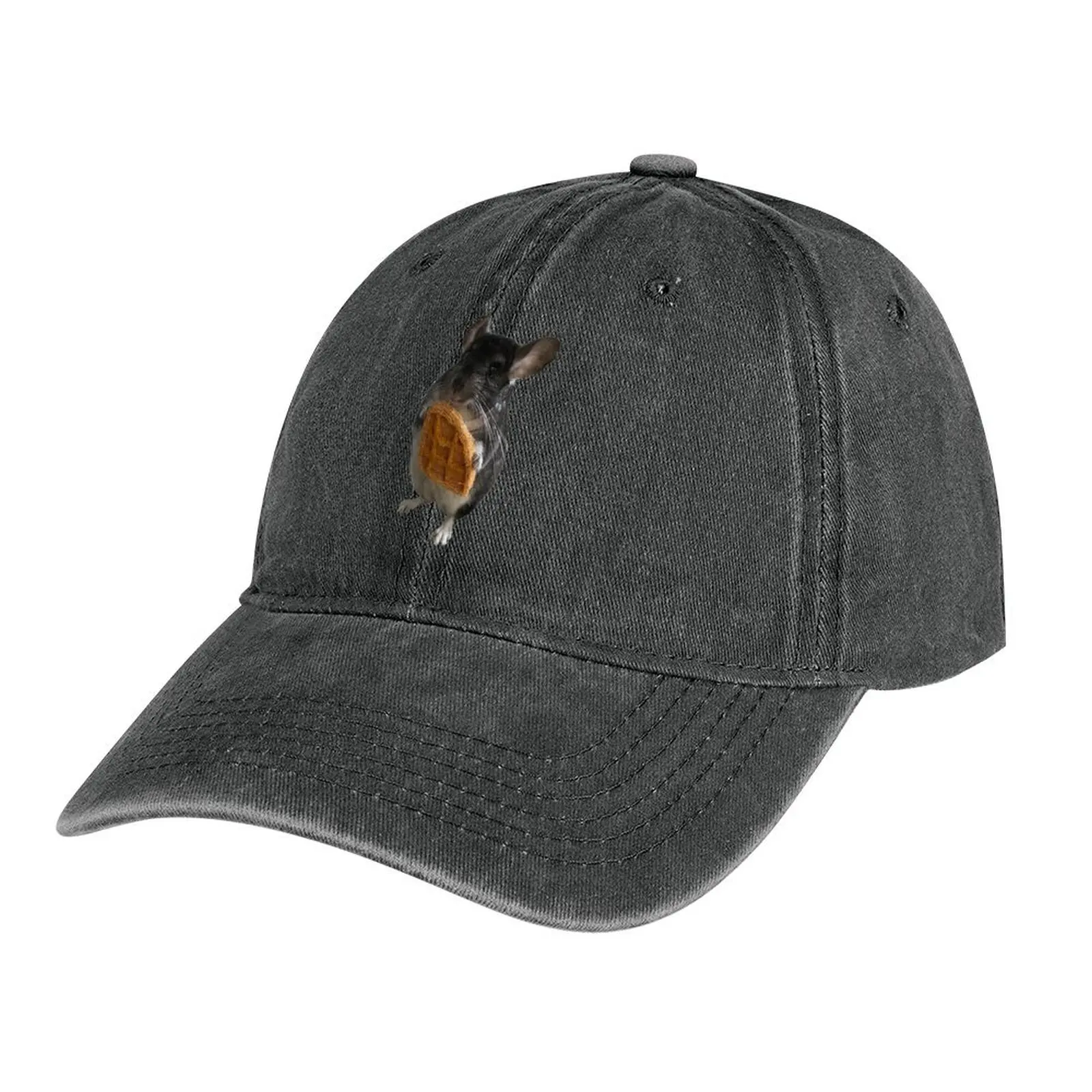 

Chinchilla Holding a Waffle Cowboy Hat Sun Hat For Children foam party Hat Mens Tennis Women's