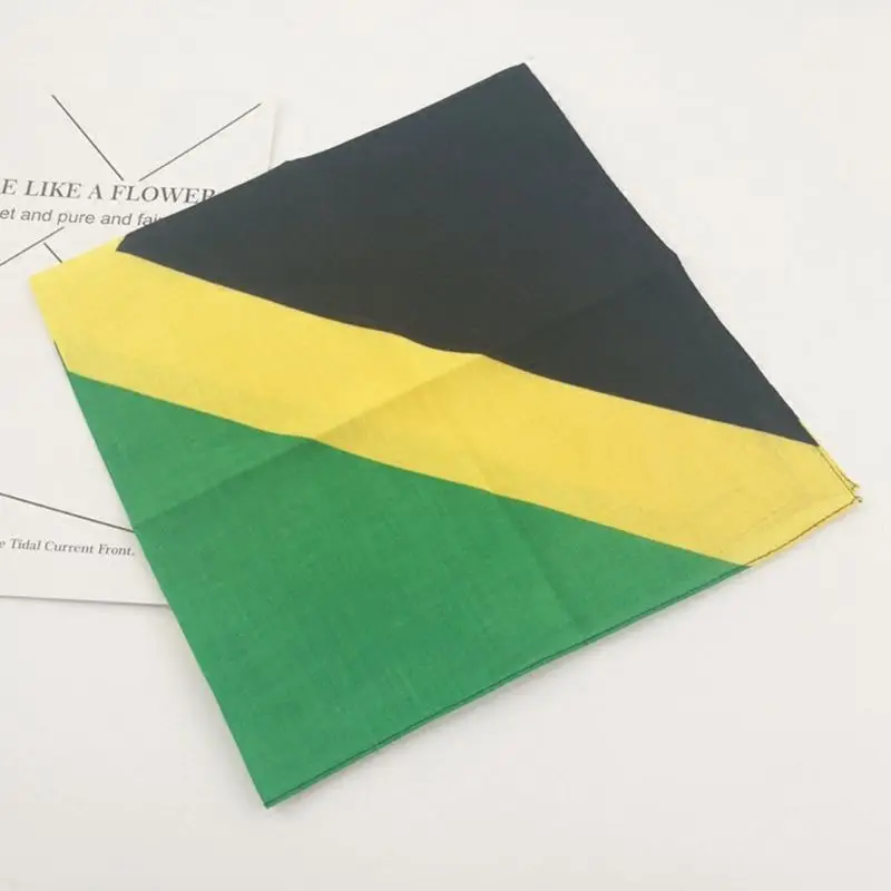 Motorcycle Bandana Cycling Bandana Bandana Headscarf Cotton Bandana Multifunctional Bandana Flag of Jamaica Print Unisex Square Bandanas Cotton Hair Scarf Biker Motorcycle Neckerchief Hip-Hop Headwrap Patriotic Accessory