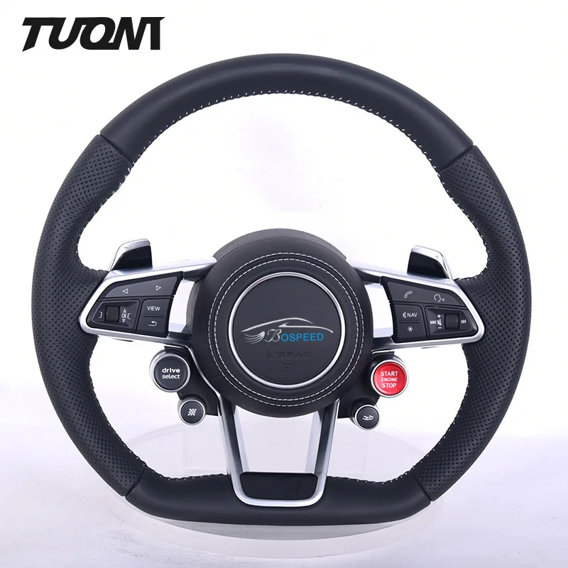 

Подходит для Audi A3 8P A4 B9 A6 C7 A5 Q3 Q7 S3 8V S5 Rs3 Rs5 TTS 8J MK3 R8 SQ5 Автомобильный руль с подогревом из кованого углеродного волокна