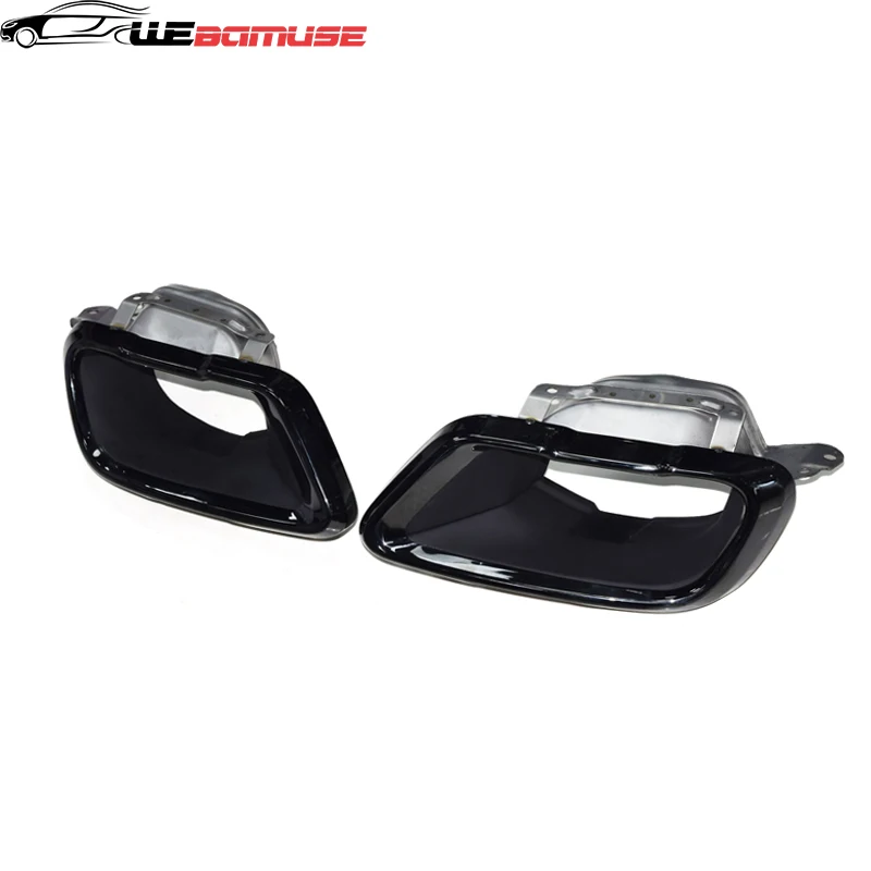 For BMW G05 X5 G06 X6 G07 X7 Sport Models Exhaust Pipe Upgrade Black Square Port Tailpipe Stainless Steel Silencer to