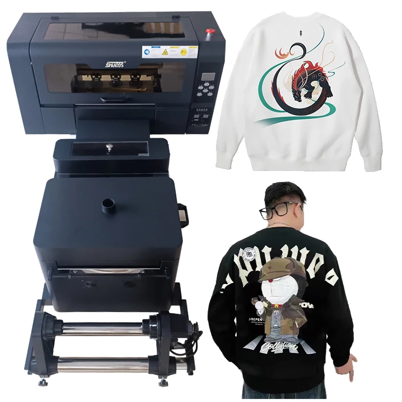 Stampante Dtf A Buon Prezzo Stampante Per Pellicole Per Animali Domestici In Tessuto Tessile Da 30Cm Impresora Dtf Con Macchina Per Polvere Shaker