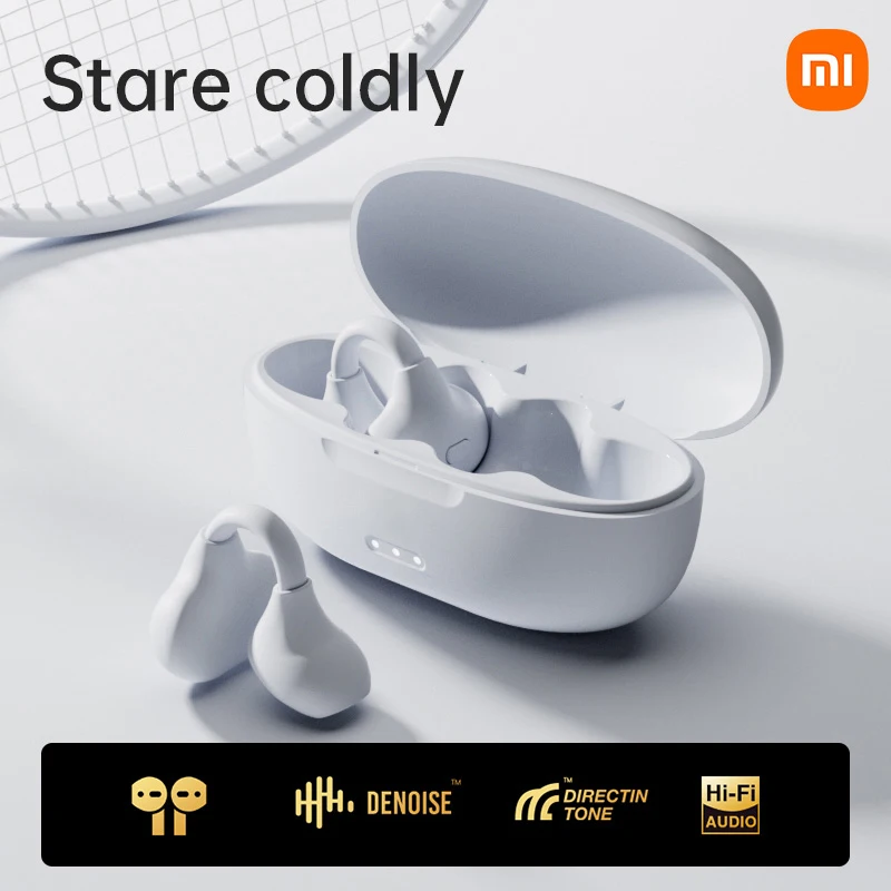 thumbnail image 1 of Auriculares XIAOMI TWS con clip para las orejas, deportivos, Bluetooth 5.3, auriculares inalámbricos con micrófono para correr, HD Micro para Android iOS, 1 of 5