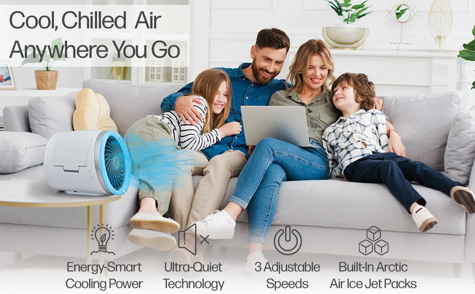 Description Picture 2 of itemCurling Air Cooler Home Office Desktop USB Cooling Fan Air Conditioning Fan Air Circulation Fan Mini