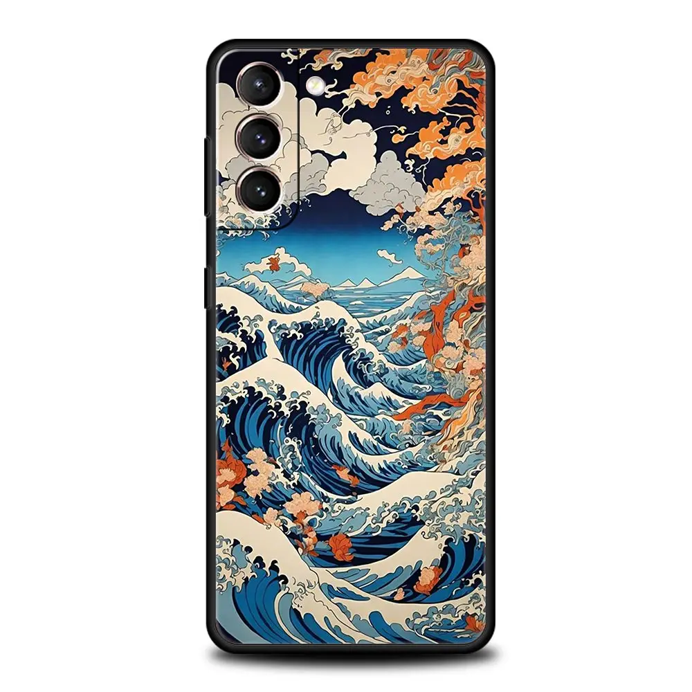 Japanese Landscape Design Soft Silicone Phone Case