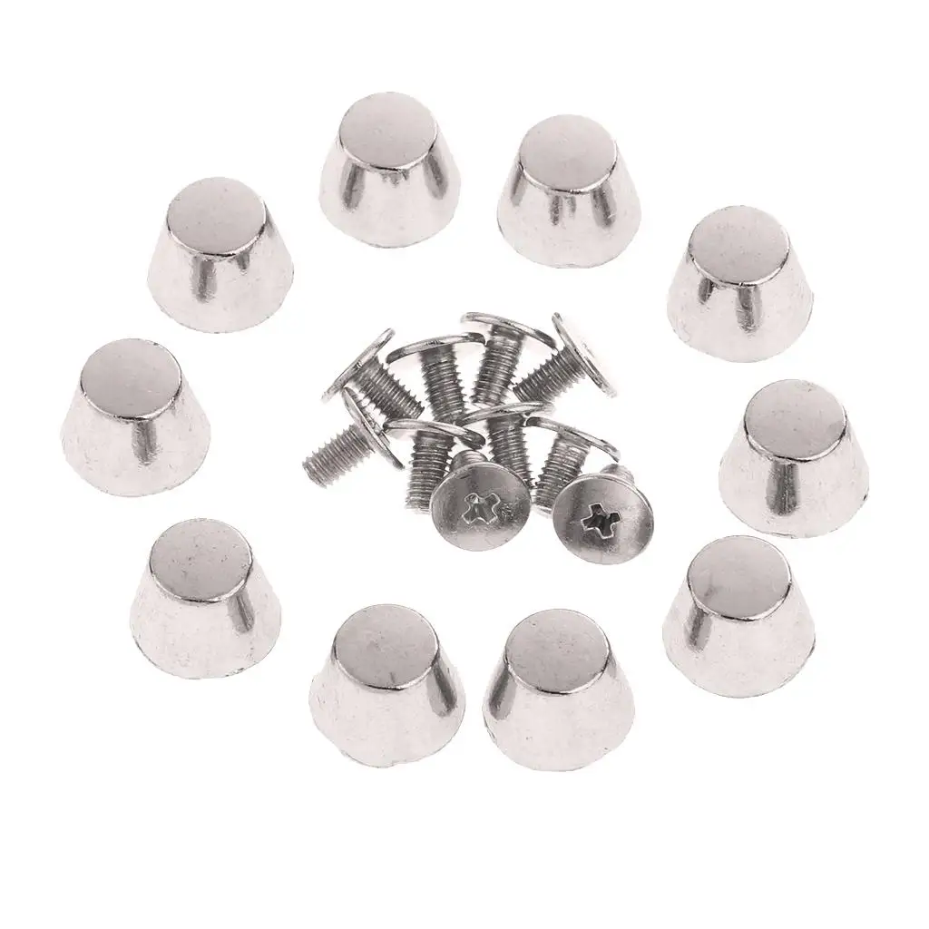 10pcs Bucket Shape Rivets Studs Spikes for Leather Craft Bag DIY Crafts 10mm