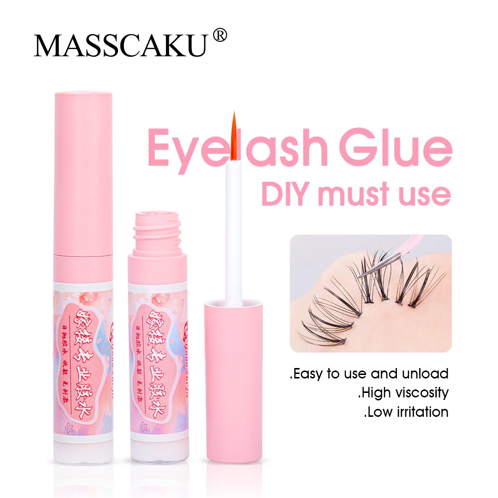 

MASSCAKU Professional Super Bonder For Lash Extension Transparent Quick Drying Long Lasting Grafting Eyelash Glue