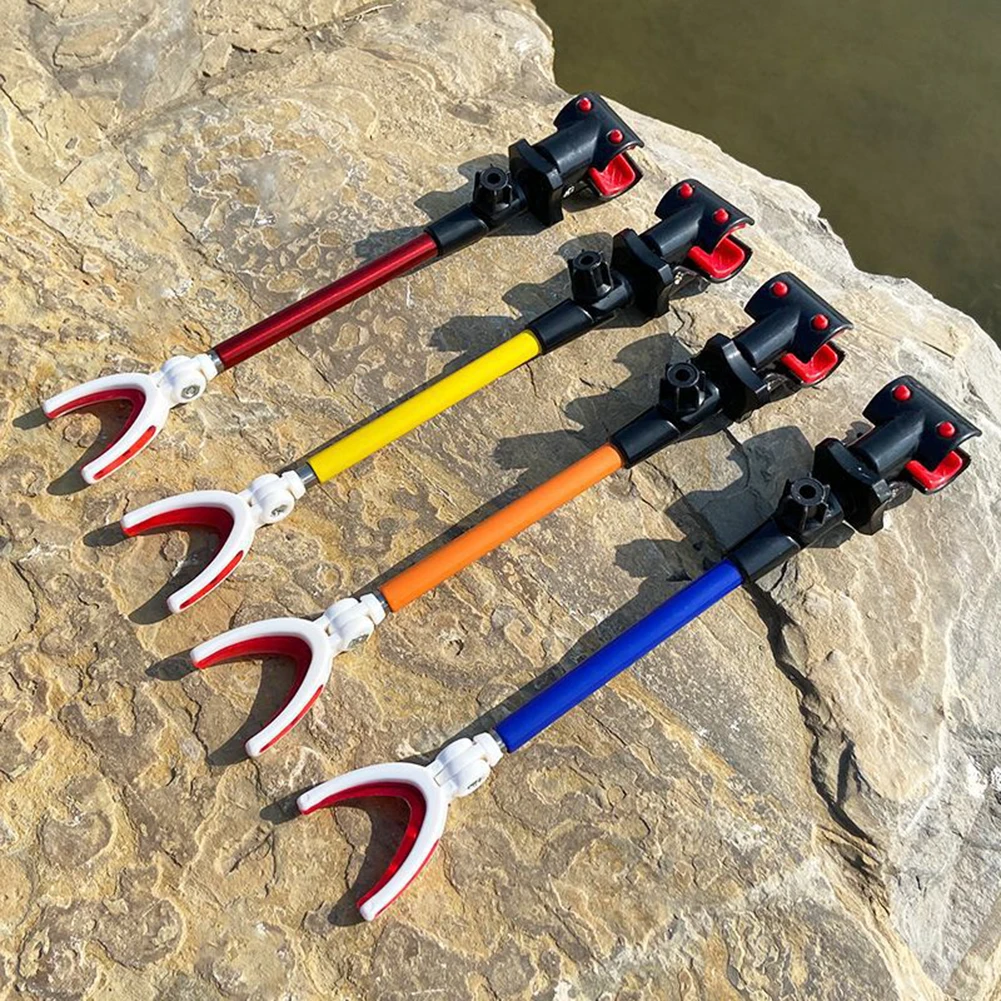 Fishing Rod Holder Telescopic Stretched Pole Stand Gear Tools Adjustable Anti Scratch Wear-resistant Random Color Tackle