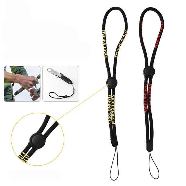 2pcs Random Color Fishing Coiled Lanyard Fishing Safety Rope Rod