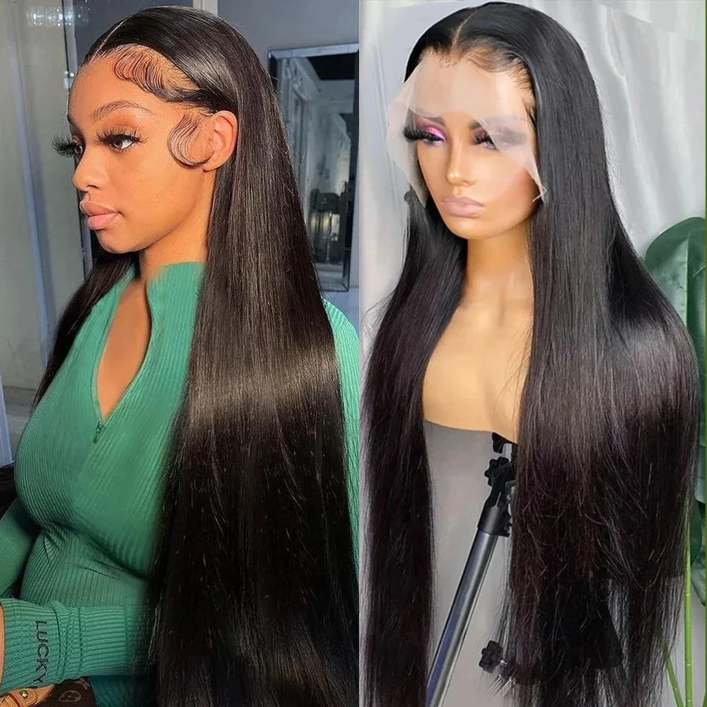 

360 Straight Lace frontal Wig Full Lace Human Hair Wig Human Hair 30 Inch Straight Human Hair HD Lace Front Wig for black women