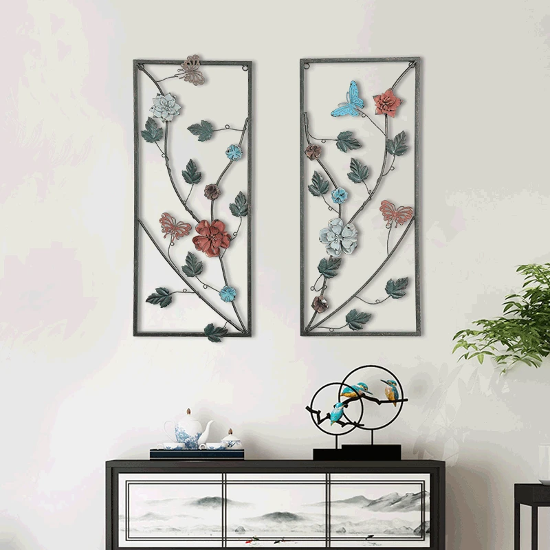 

Living Room Plant Wall Crafts Wall Decoration Hotel Bed and Breakfast Retro Wrought Iron Wall Hanging Home Decoration